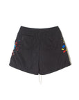 MAYO PAINT Embroidery Swim Shorts -  BLACK