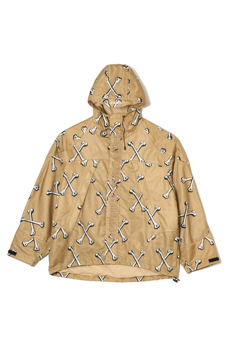 MAYO CROSS BONES EMBROIDERY NYLON MOUNTAIN PARKA - GOLD