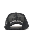 MAYO CROSS BONE Embroidery Mesh CAP - BLACK