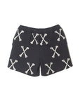 MAYO CROSS BONES Embroidery Sweat Shorts - BLACK