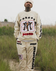 MAYO HEAVEN&HELL Embroidery Crew neck - OFF WHITE