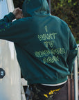 MAYO Devil Skull Embroidery Hoodie - GREEN