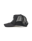 MAYO CROSS BONE Embroidery Mesh CAP - BLACK