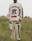 MAYO HEAVEN&HELL Embroidery Crew neck - OFF WHITE