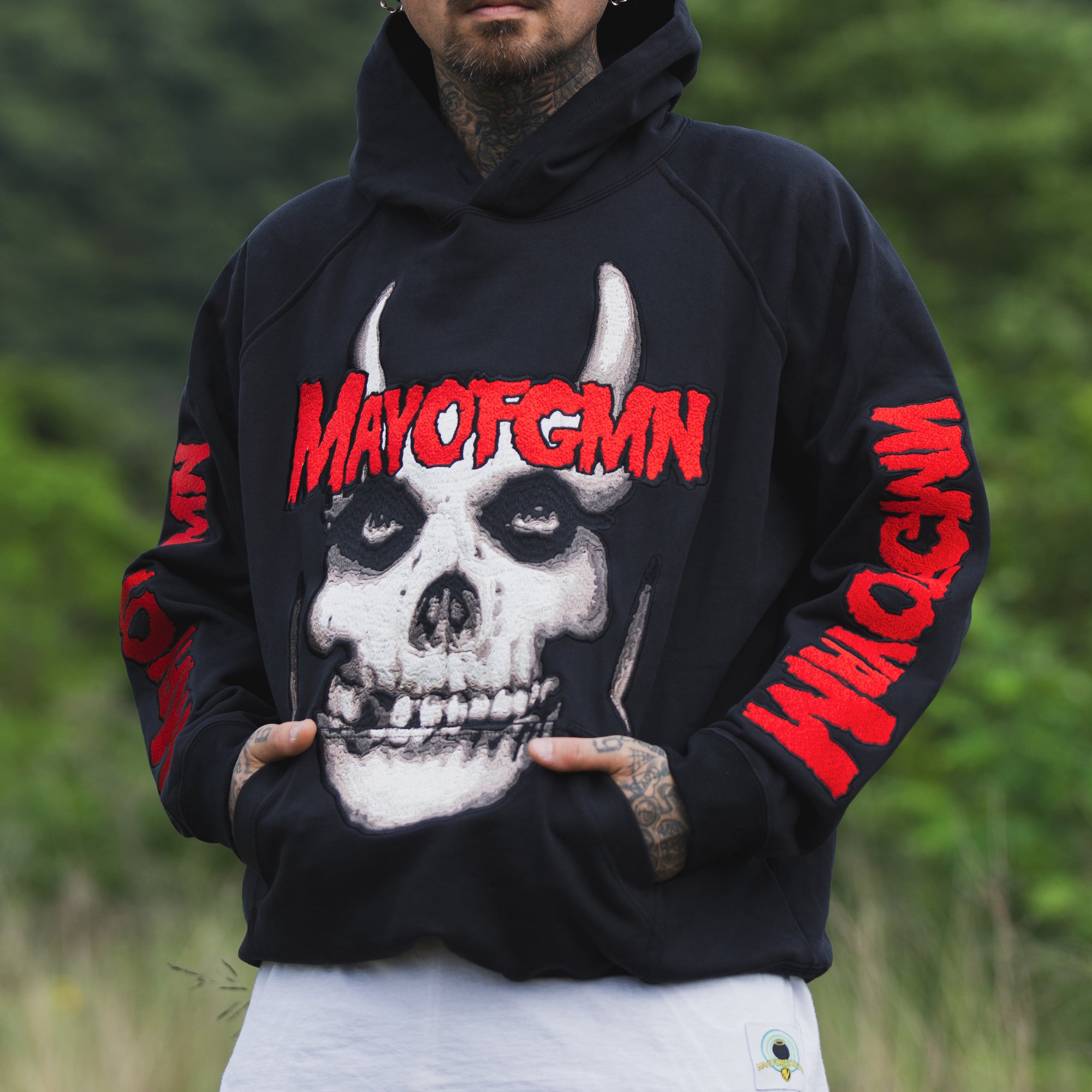 MAYO FGMN Embroidery Hoodie - BLACK