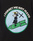 FORGET ME NOT MAYO Embroidery short Sleeve Tee - BLACK