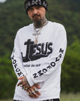 MAYO JESUS PRINT Long Sleeve Tee - WHITE