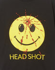 HEAD SHOT Embroidery short Sleeve Tee - BLACK