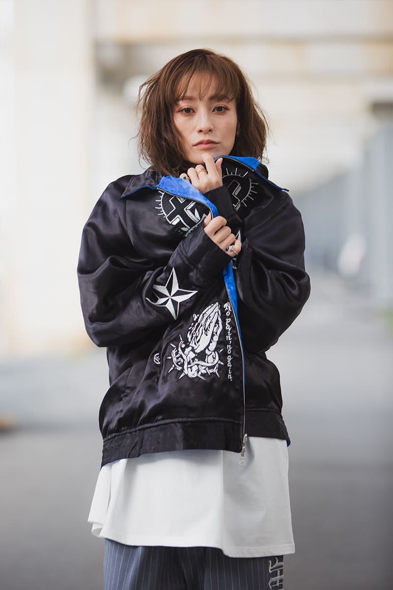 MAYO EMBROIDERY WITH COLLAR REVERSIBLE SOUVENIR JKT