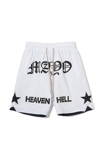 MAYO Embroidery Game Shorts - WHITE