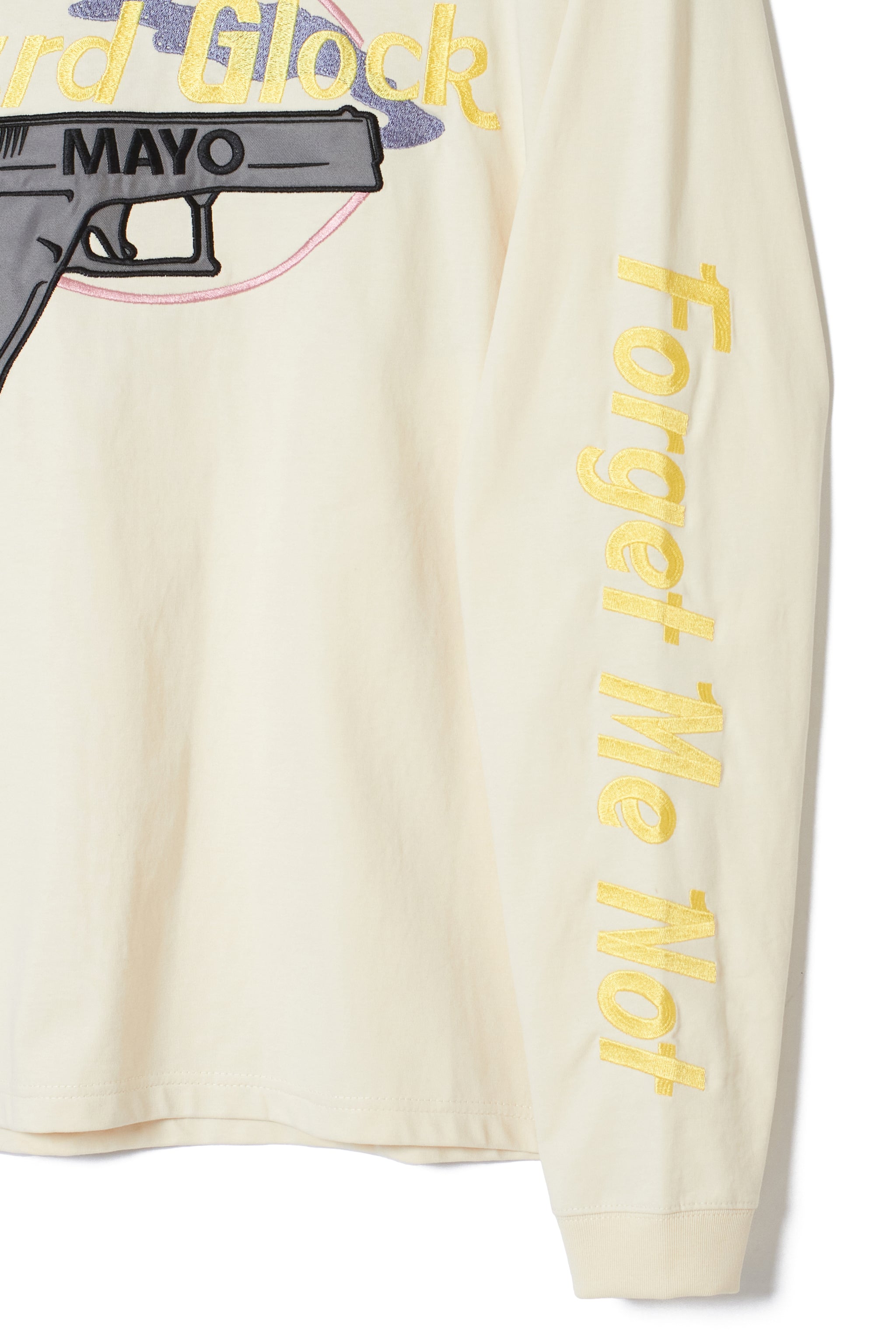【MAYO】Hard Glock MAYO Embroidery Long Sleeve Tee - WHITE