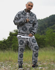 MAYO PAISLEY EMBROIDERY NYLON LOUNGE PANTS - GREEN