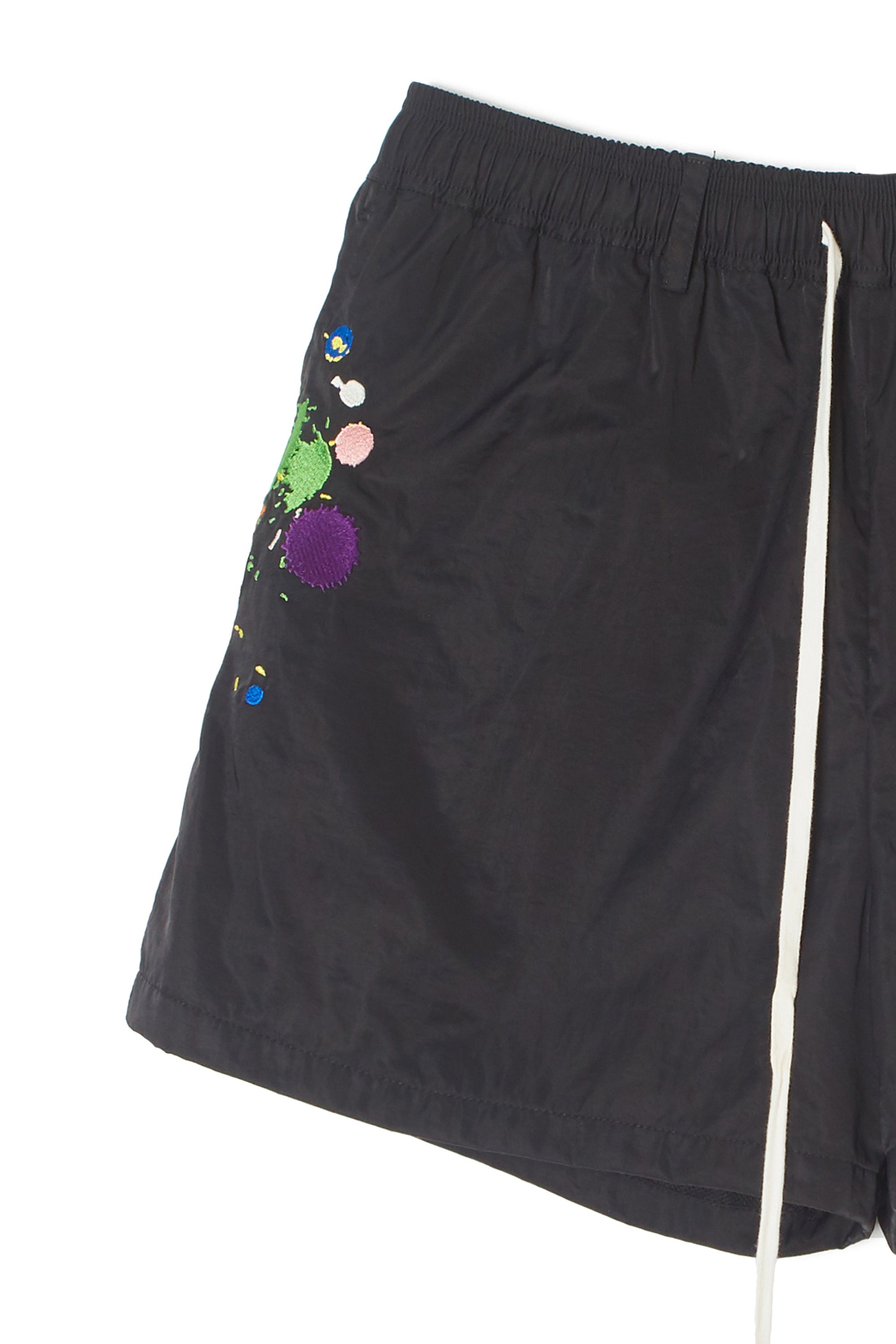 MAYO PAINT Embroidery Swim Shorts -  BLACK