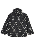 MAYO CROSS BONES EMBROIDERY NYLON MOUNTAIN PARKA - BLACK