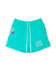 MAYO PAINT Embroidery Swim Shorts -  KINMIYA BLUE