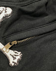 MAYO CROSS BONES Embroidery Sweat Shorts - BLACK