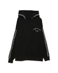 Forget me not embroidery HOODIE - BLACK