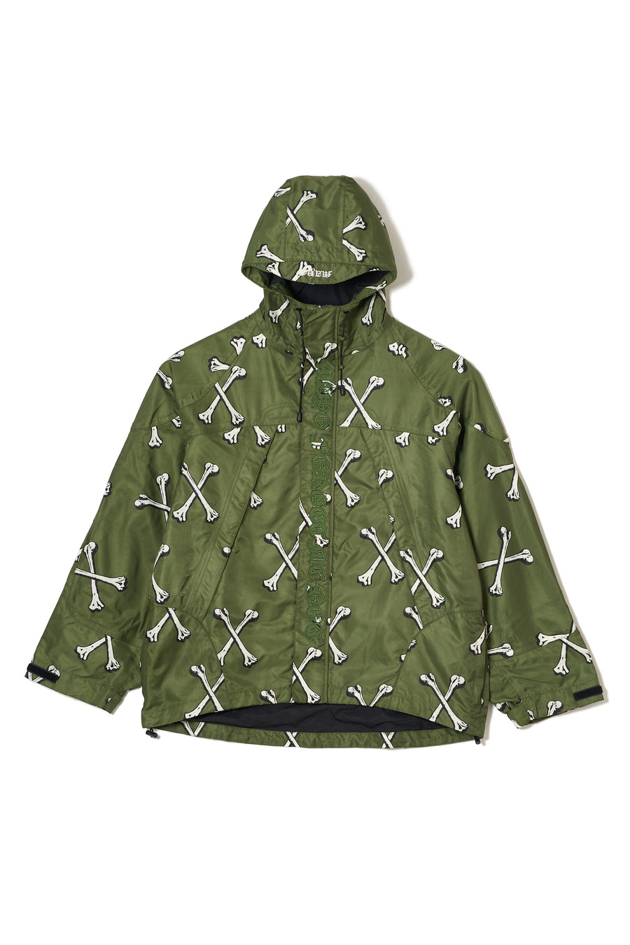 MAYO CROSS BONES EMBROIDERY NYLON MOUNTAIN PARKA - GREEN