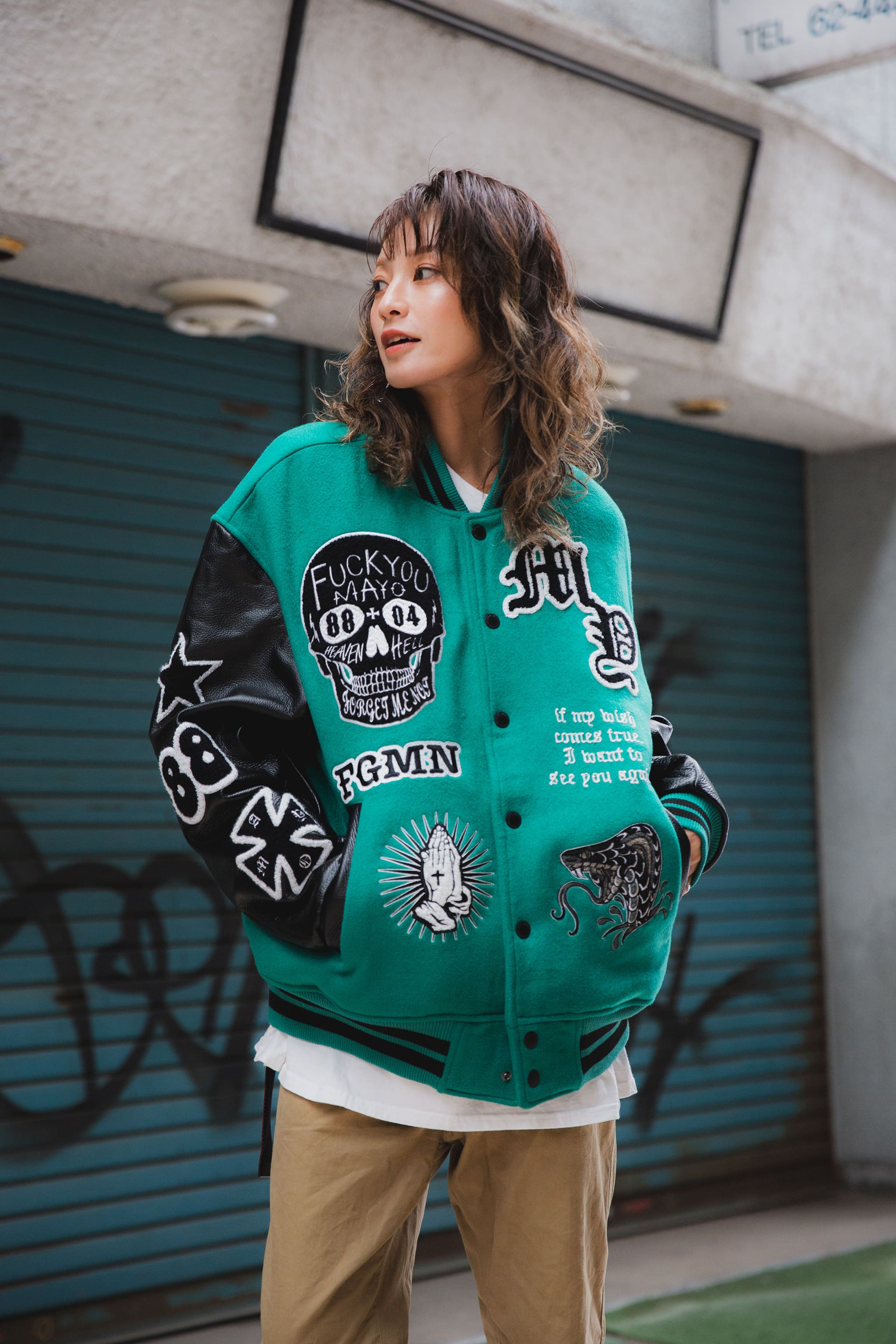 ジャケット・アウター MAYO MY FGMN EMBROIDERY STADIUM JKT MY FGMN EMBROIDERY STADIUM JKT – MAYO