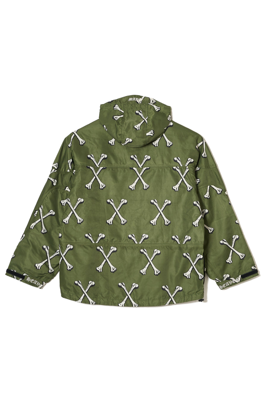 MAYO CROSS BONES EMBROIDERY NYLON MOUNTAIN PARKA - GREEN