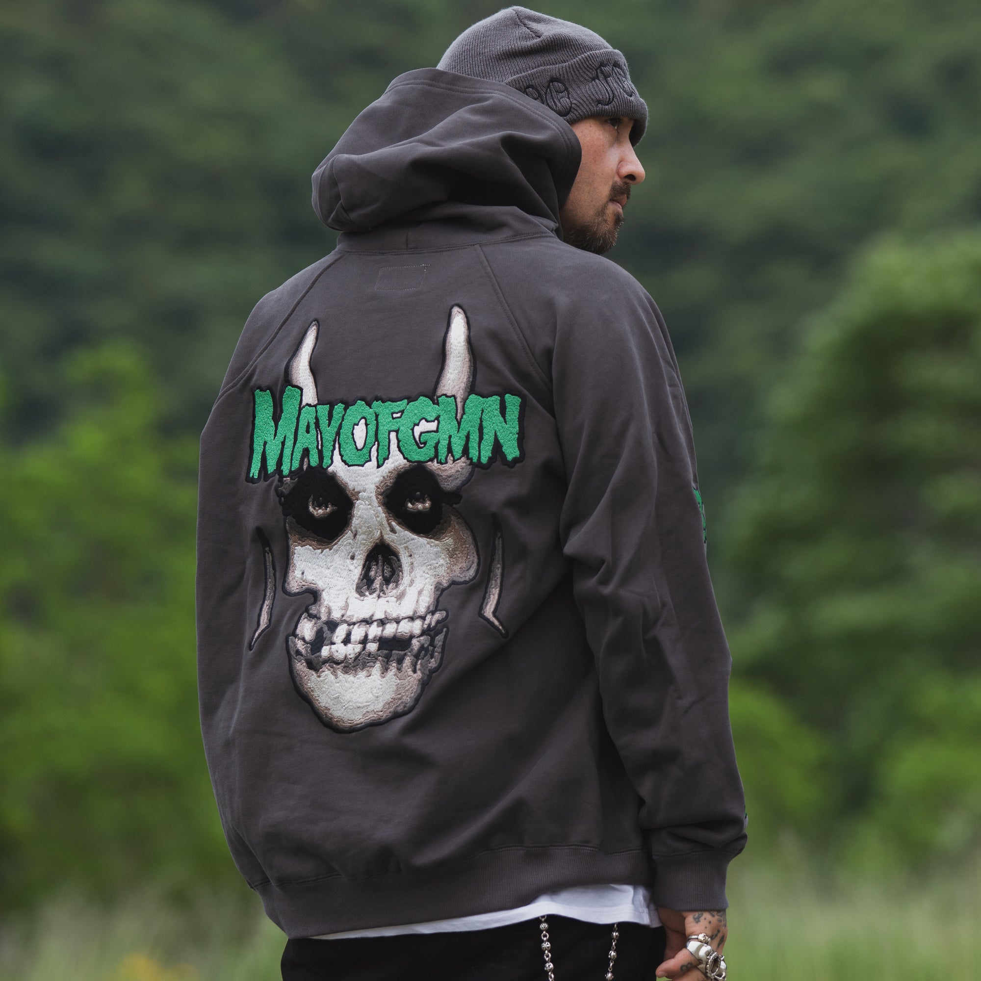 MAYO FGMN Embroidery Hoodie - GRAY