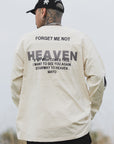 MAYO HELL & HEAVEN Embroidery Football Long Sleeve Tee - OFF WHITE