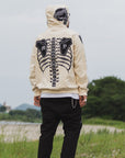 MAYO BONES Embroidery Hoodie - OFF WHITE