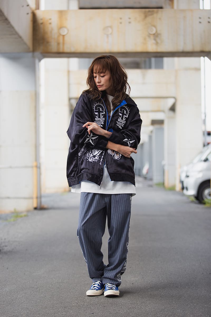 MAYO EMBROIDERY WITH COLLAR REVERSIBLE SOUVENIR JKT