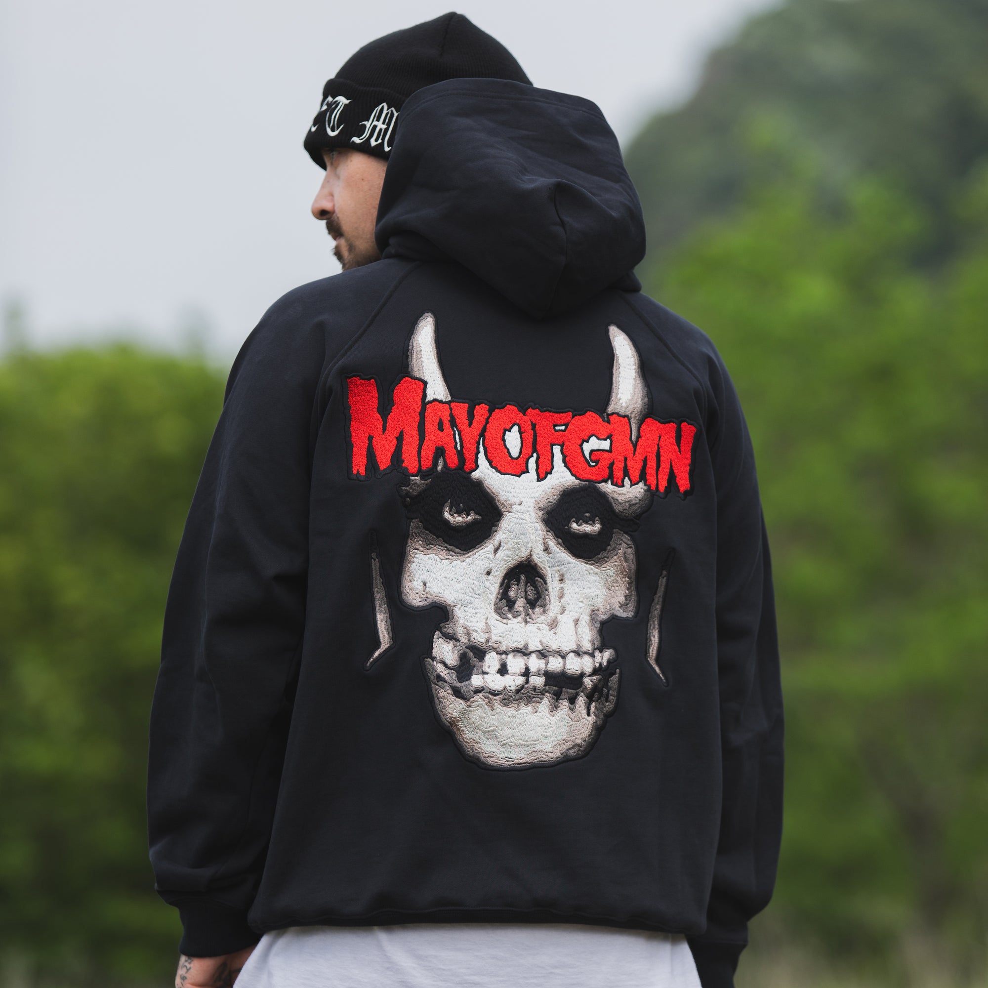 MAYO FGMN Embroidery Hoodie - BLACK