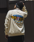 JESUS SKULL Embroidery Crew neck - OFF WHITE