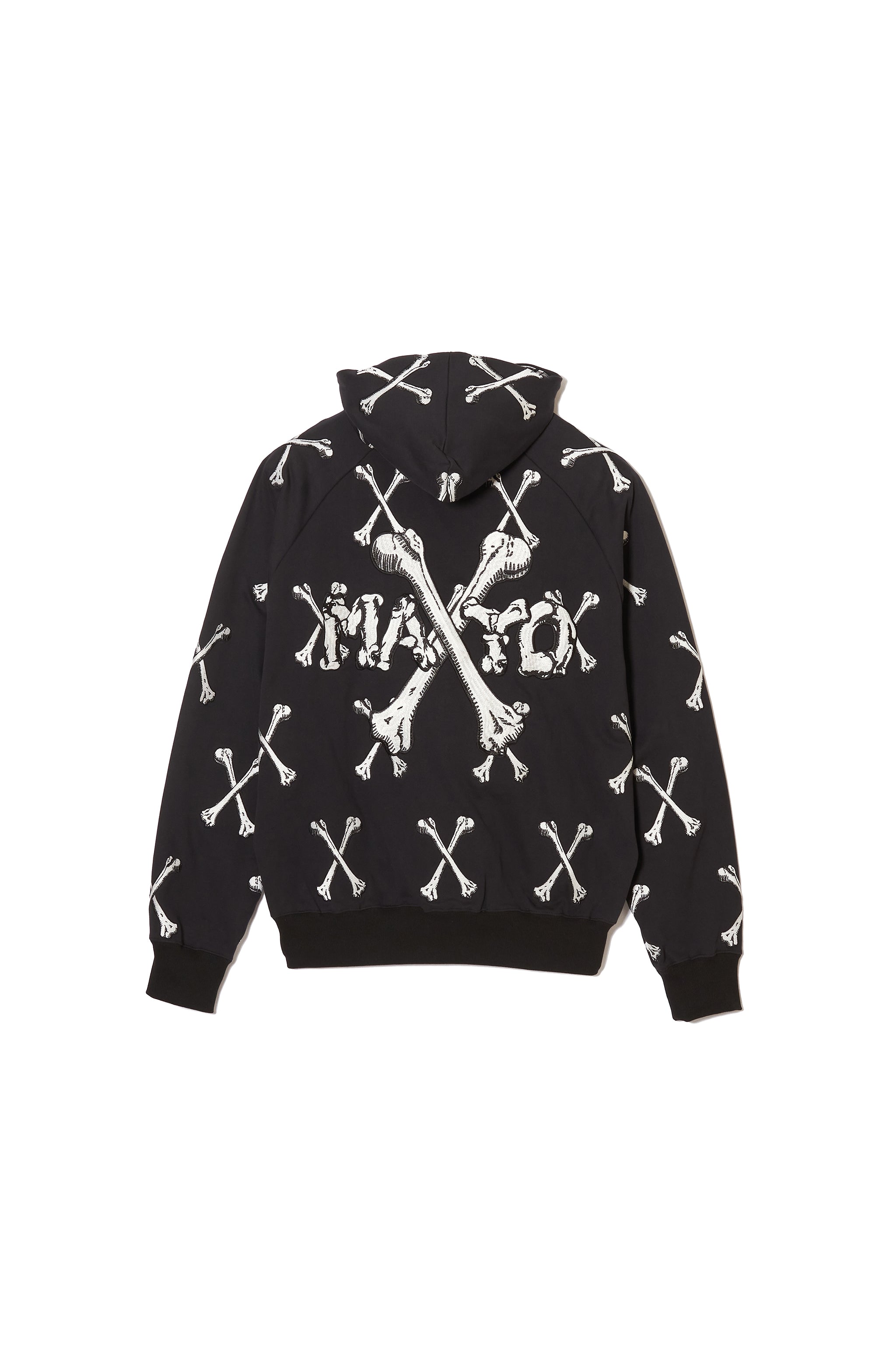 MAYO】MAYO CROSS BONES Embroidery Hoodie - BLACK