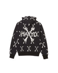 MAYO CROSS BONES Embroidery Hoodie - BLACK