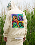 MAYO JESUS Embroidery Half zip Hoodie - OFF WHITE