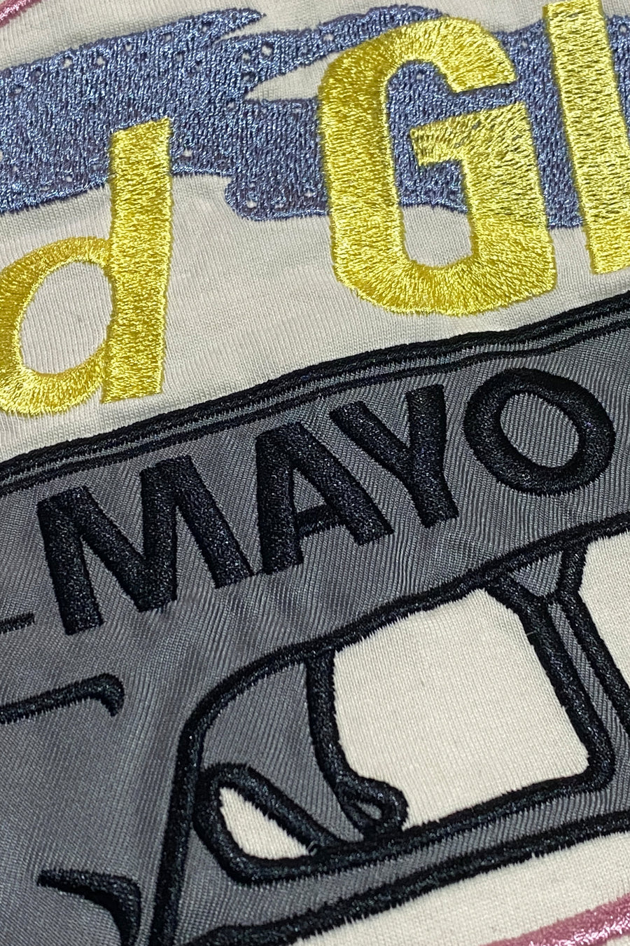 Hard Glock MAYO Embroidery Long Sleeve Tee - WHITE