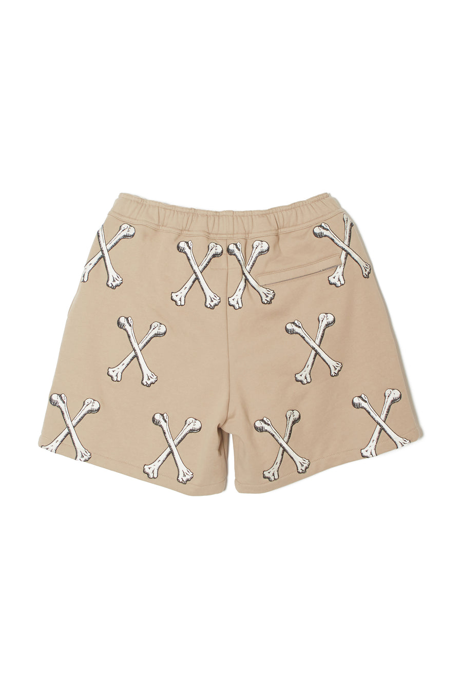 MAYO CROSS BONES Embroidery Sweat Shorts - BEIGE