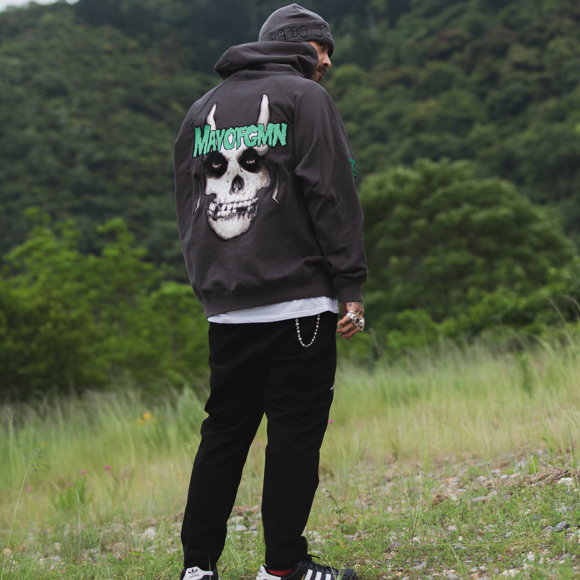 MAYO FGMN Embroidery Hoodie - GRAY