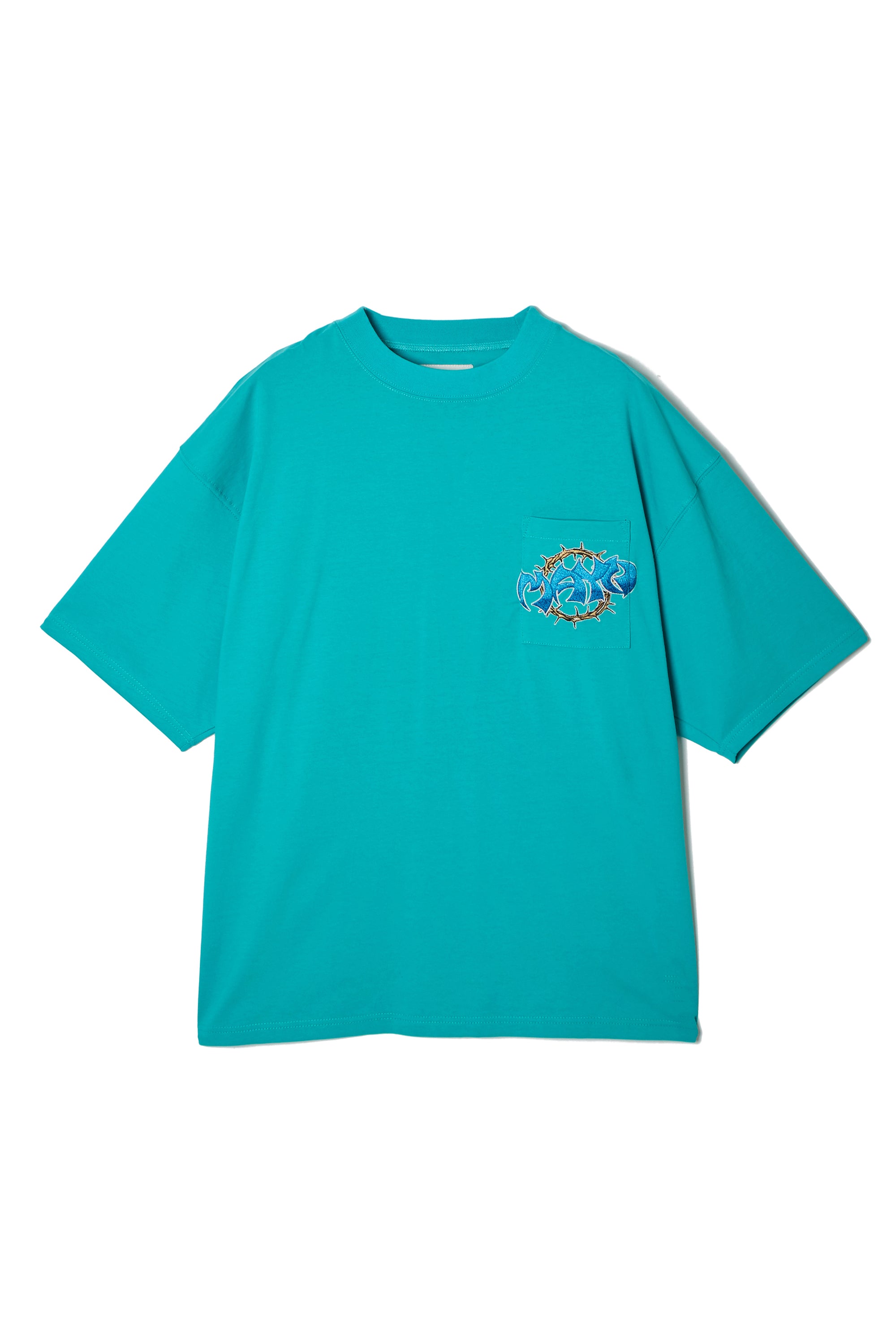 Sunshine Embroidery short Sleeve Tee - KINMIYA BLUE