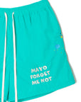 MAYO PAINT Embroidery Swim Shorts -  KINMIYA BLUE