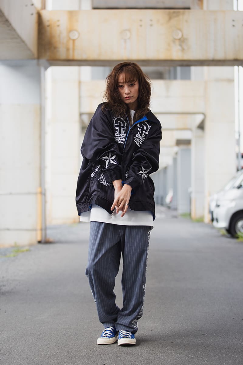 MAYO EMBROIDERY STRIPE EASY SLACKS