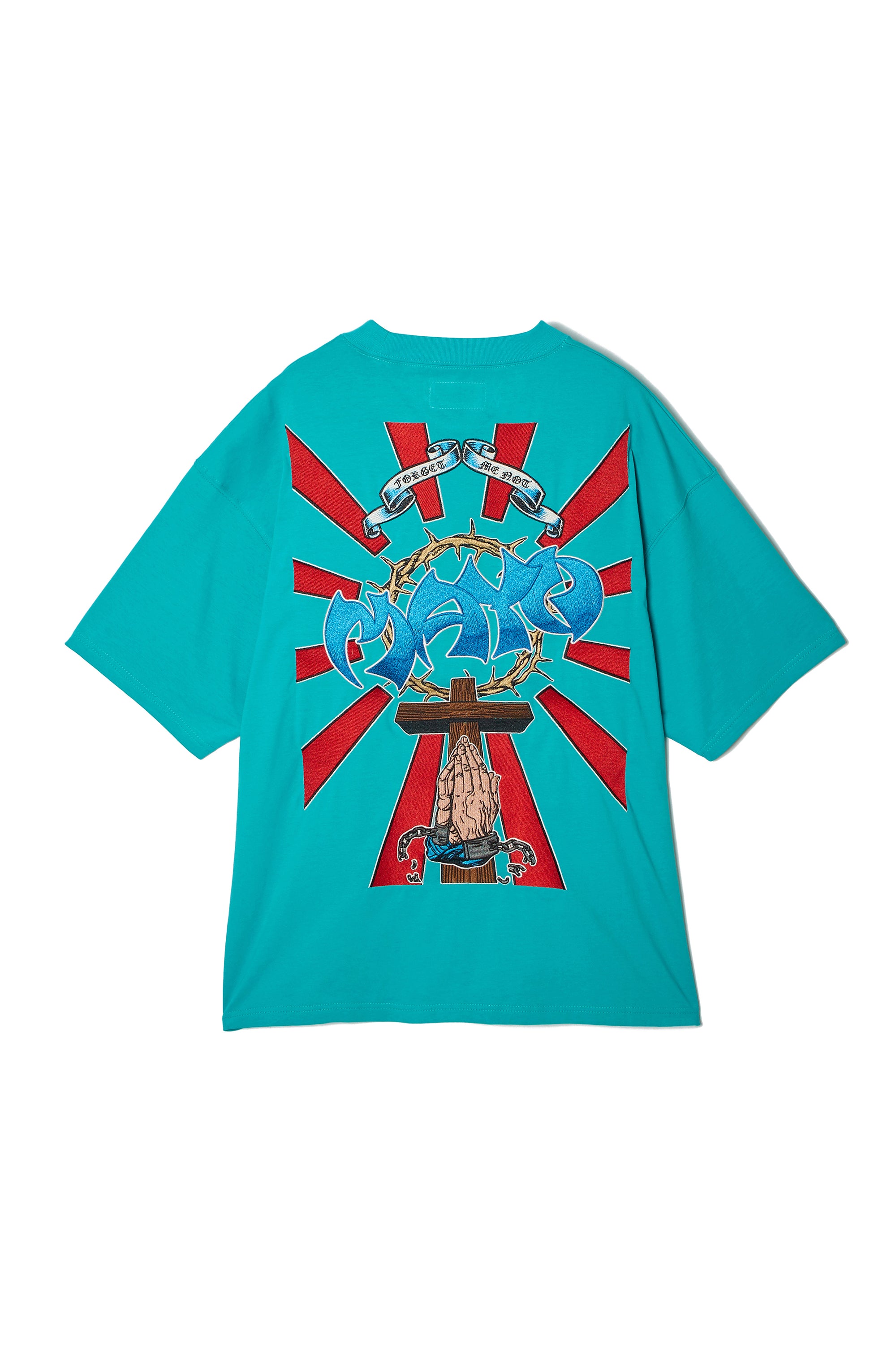 Sunshine Embroidery short Sleeve Tee - KINMIYA BLUE