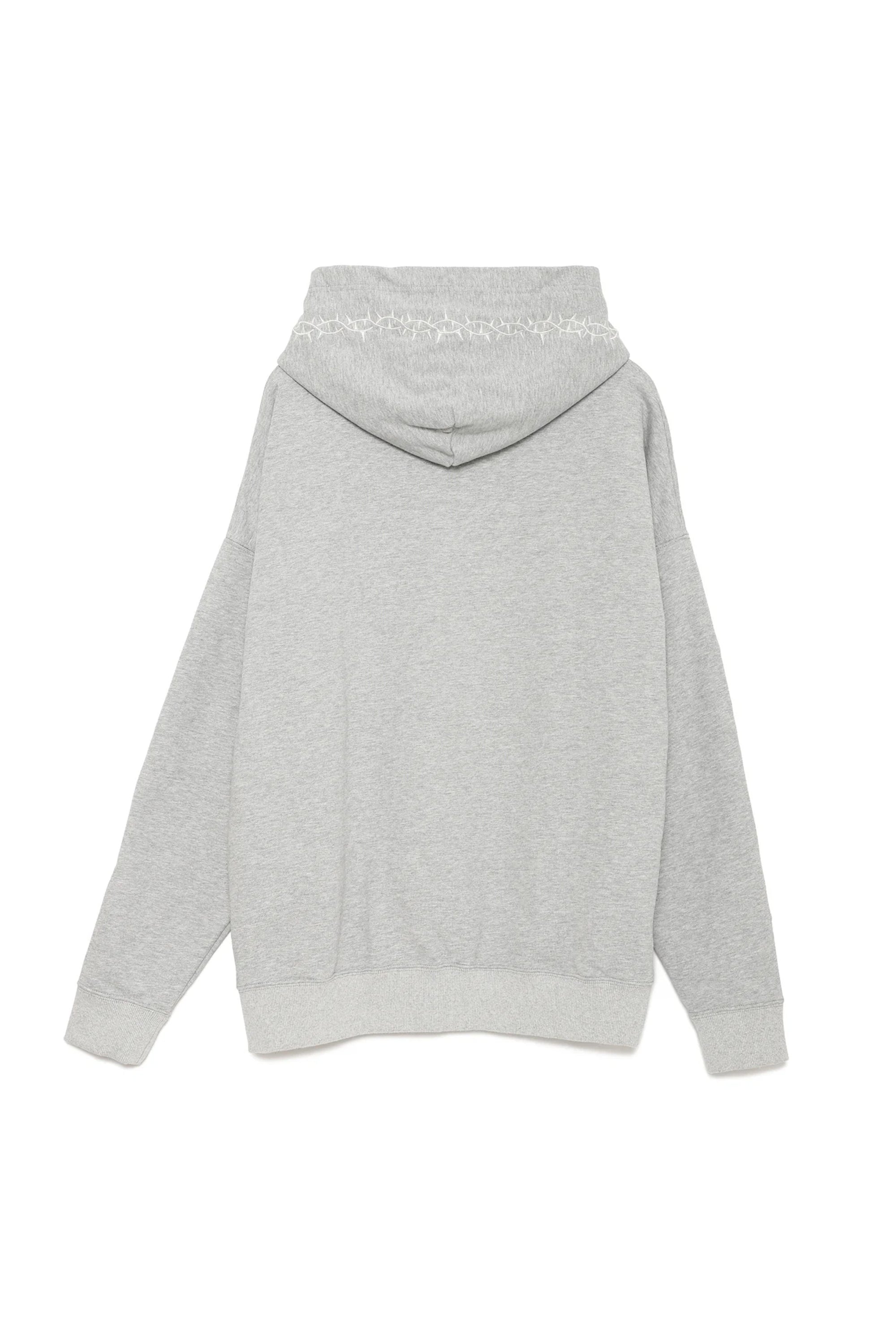 Forget me not embroidery HOODIE - GRAY