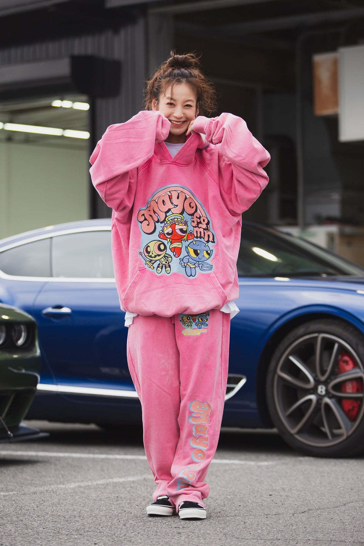 POWERPUFF MAYO EMBROIDERY SWEAT PANTS