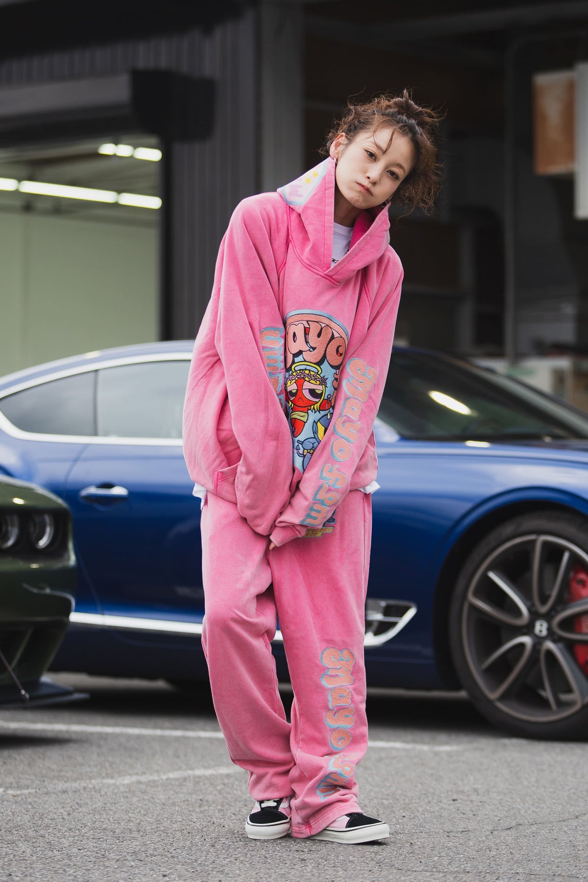 POWERPUFF MAYO EMBROIDERY SWEAT PANTS