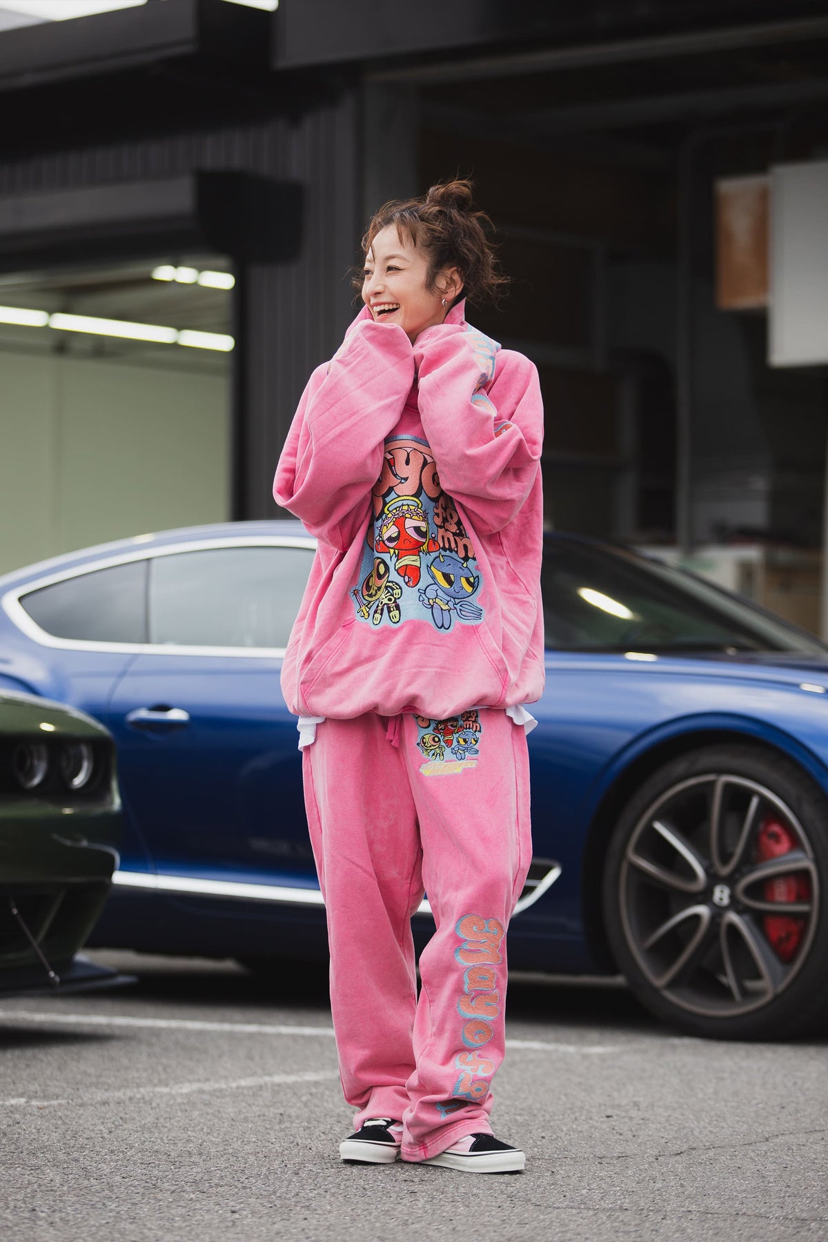 POWERPUFF MAYO EMBROIDERY SWEAT PANTS
