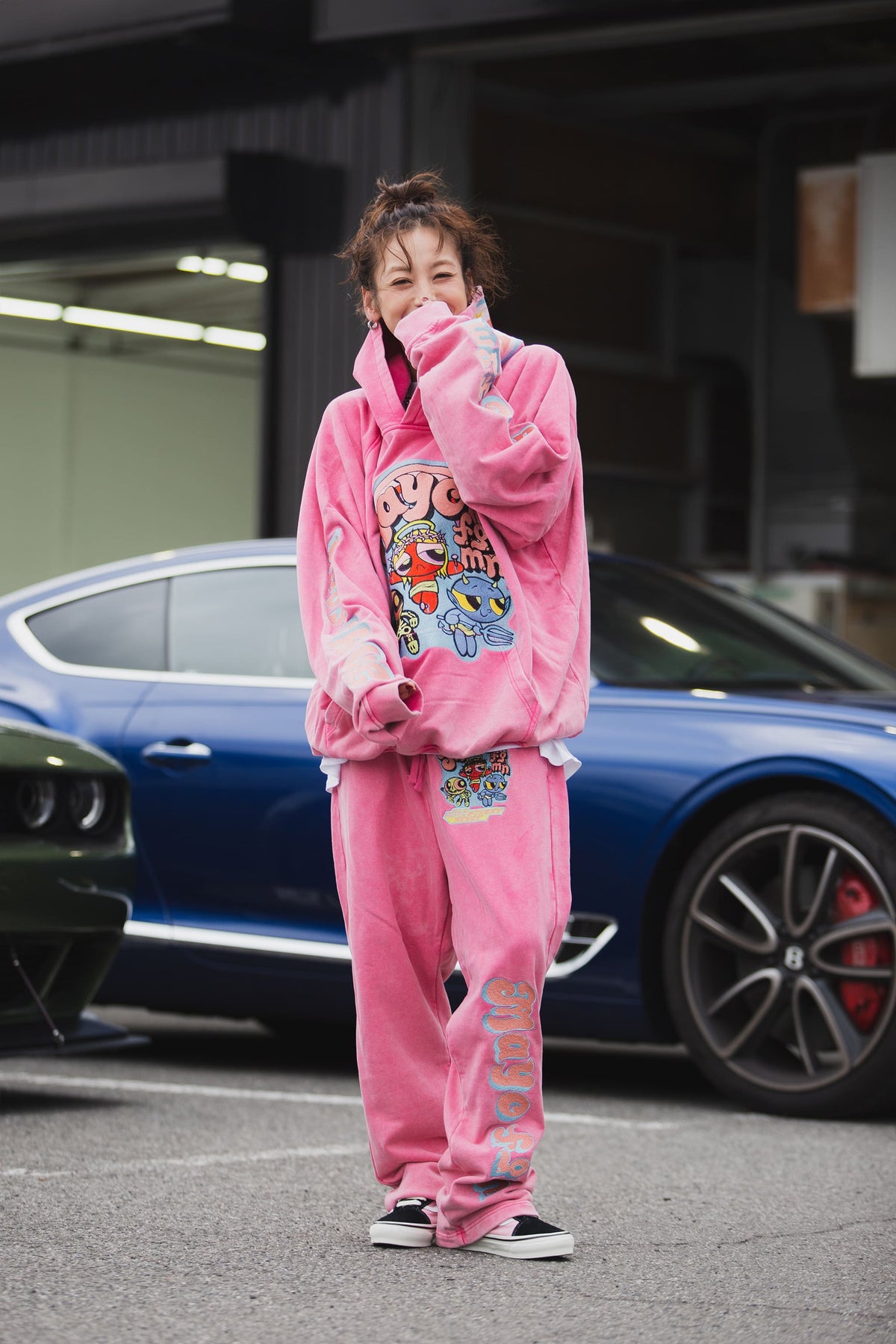 POWERPUFF MAYO EMBROIDERY SWEAT PANTS