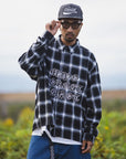 FRONT LOGO EMBROIDERY CHECK SHIRT