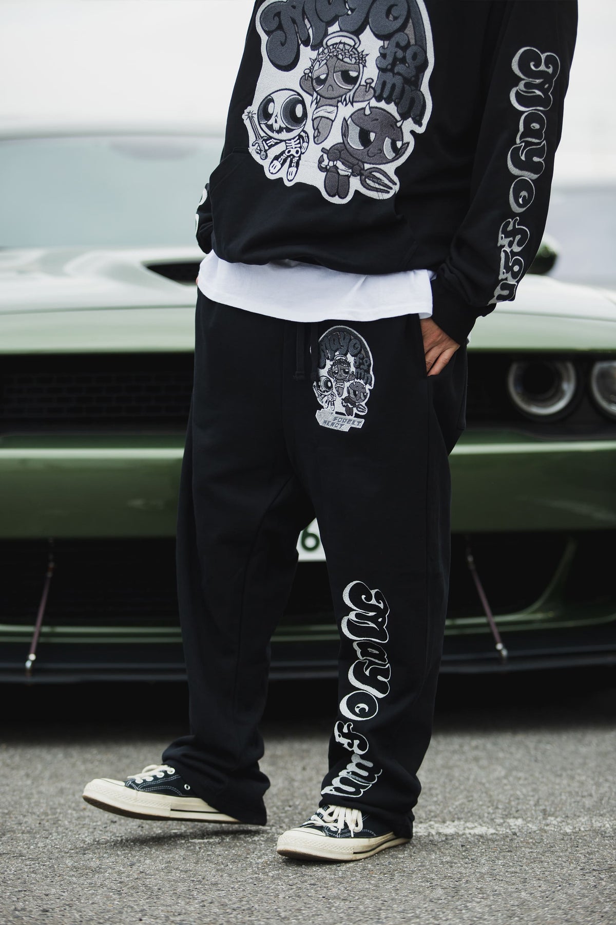 POWERPUFF MAYO EMBROIDERY SWEAT PANTS