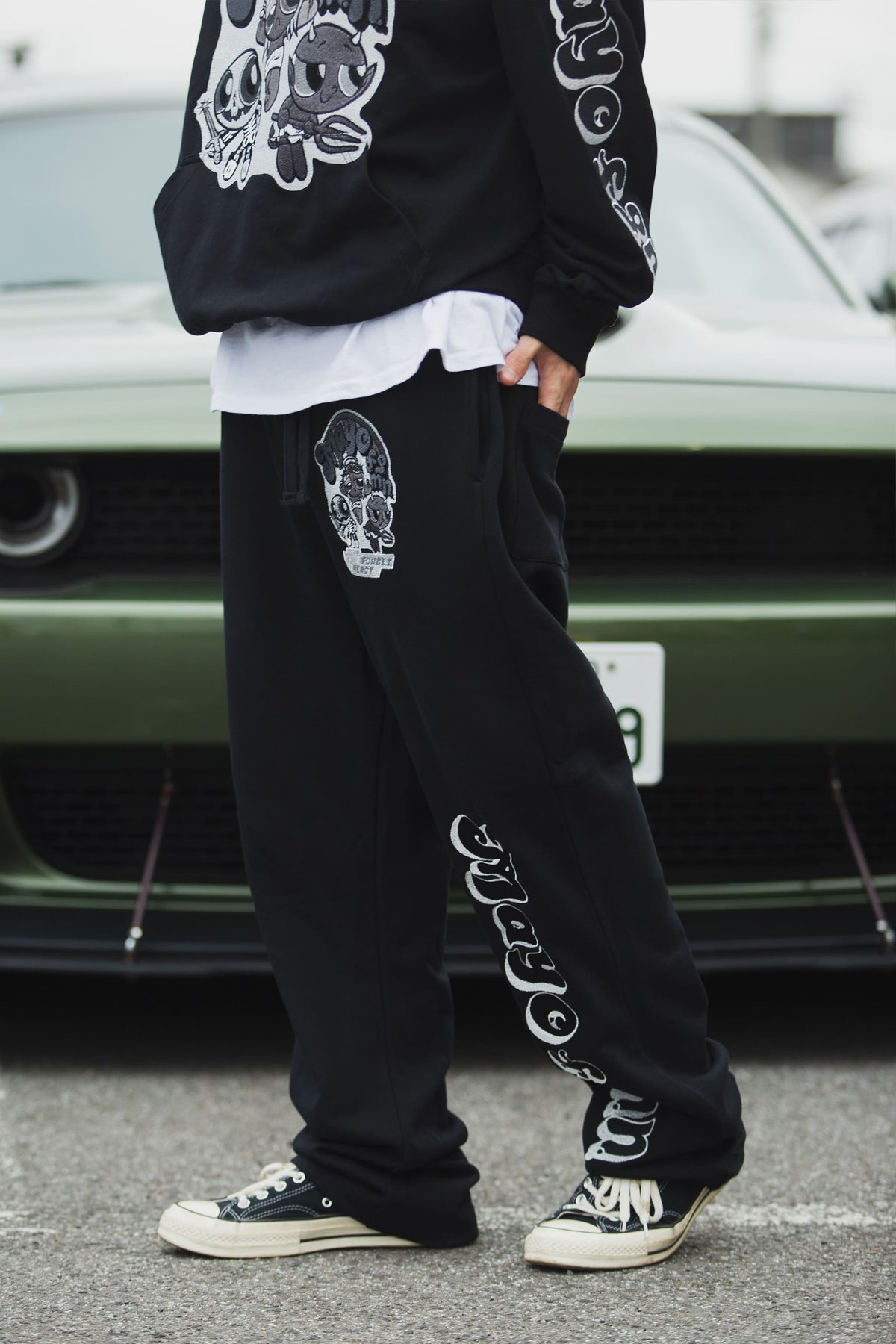 POWERPUFF MAYO EMBROIDERY SWEAT PANTS