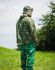 MAYO CROSS BONES EMBROIDERY NYLON MOUNTAIN PARKA - GREEN