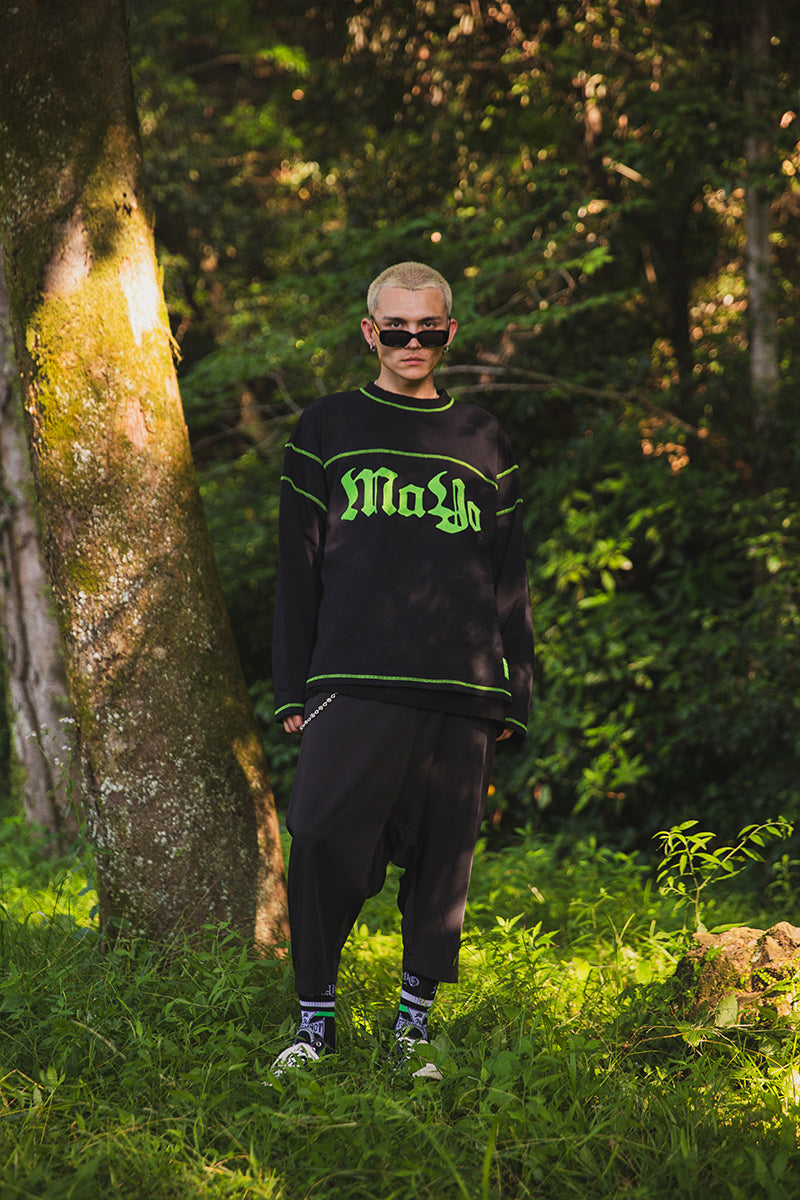 CROSS BONE EMBROIDERY CREW NECK SWEAT